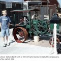 Zachary Bandy with Oil Pull replica at Shipsawana, Indiana flea market, 2006