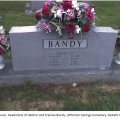 Headstone of Hebron and Frances Bandy (Whorton Springs Cemetery, DeKalb Co, TN)