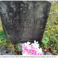 Headstone of Thomas Abner Bailiff (Old Elk Valley Baptist Church Cemetery, Banner Elk, NC)