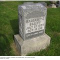 Headstone from grave of Margaret Jane Weddle Bailiff (Crownland Cemetery, Noblesville, Hamilton Co, Indiana)