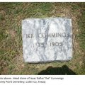 Headstone of Isaac Dallas "Ike" Cummings  (Stoney Point Cemetery, Collin Co, Texas)