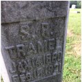 Headstone of Shade Riley Tramel  (Snow Hill Baptist Church Cemetery, DeKalb Co, TN)