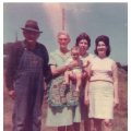 George Barrett, Lovie Hale Barrett holding Kevin Bandy, Codean Barrett Bailiff, and Sandra Bailiff Bandy