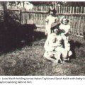 Lovel Keith holding Janice Helen Taylor and Sarah Keith with Betty Sue Keith and Joyce Faye Taylor standing behind him