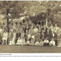 First Baptist Church, Alexandria, TN (circa 1920) with following members identified:  Georgia Reeves, Tennie Vantrease, Arch Vantrease, Les Roberts, Elza Vanatta Roberts, Vaughtie Roberts, Mary Reeves, Walter Reeves, Lillian Evans, and Ida Neal Reeves