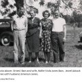 Ernest Bain and wife, Hallie Viola Jones Bain.  Jewel Adcock Jones with husband, Emerson Jones.