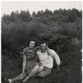 Jewel Adcock Jones and husband, Emerson Jones (possibly at the Leila Arboretum)