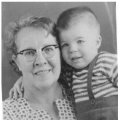 Nonnie Bandy Patton and son, Paul C. Hendrixson