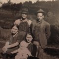 Francis Huggins Bailiff, Louise Gibbs Bailiff holding Bobbie Bailiff Lanier, Robert NeSmith Bailiff, and Robert Bratten Bailiff