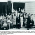 Reba Bailiff standing near center next to George Barto, her grandfather, who is sitting.  Lady sitting on left is wife of E.G. Bailiff, Eva Barto.  E.G. Bailiff is standing behind her.  Ralph Hunter is standing next to Reba with their two sons, Bertrand Louis Hunter and Ralph M. Hunter.