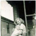 Barbara Edith Bailiff Elkins holding niece, Linda Bailiff