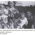 Hazel Barrett with sons, Joe and Carl T. Cook