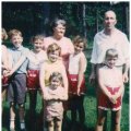 Charles Michael Bailiff, Barbara Ann Bailiff, Connie Lisa Jones standing in front of Teresa Lynn Jones, Sandra Gail Bailiff, Shelia Ann Bailiff, Johnnie Mae Sholl Bailiff and Foster Bailiff in back