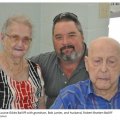 Louise Gibbs with grandson, Bob Lanier, and husband, Robert Bratten Bailiff