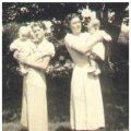 Ethel Tramel Keith holding Jean Ann Keith (left)