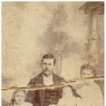 Jesse Hampton "Hamp" Farler with daughters, Alton Farler, Ada Farler, and Dalton Farler