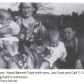 Hazel Barrett with sons, Joe and Carl T. Cook